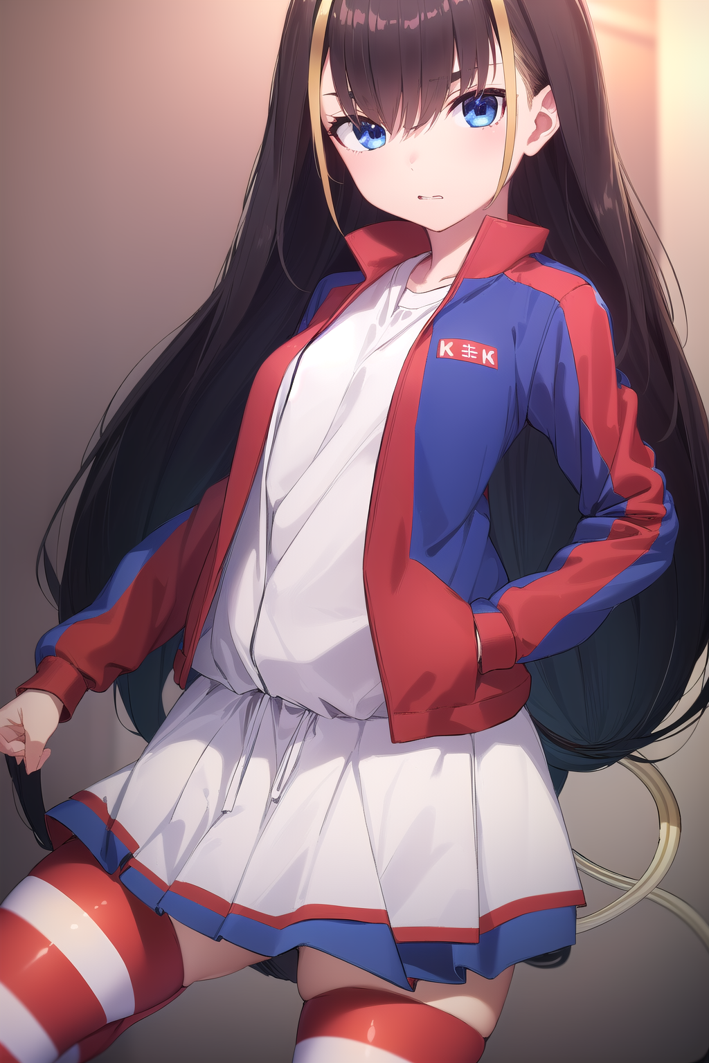 00084-3417881851-lessar, black hair, blue eyes, demon tail, hairband, long hair, mechanical tail, multicolored hair, tail,_jacket, skirt, striped.png
